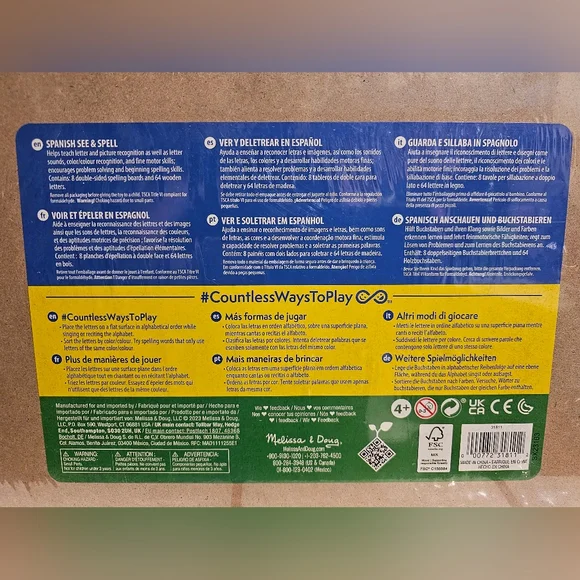 Melissa & Doug Spanish Word Puzzle Set BRAND NEW STILL SEALED - Picture 2 of 3